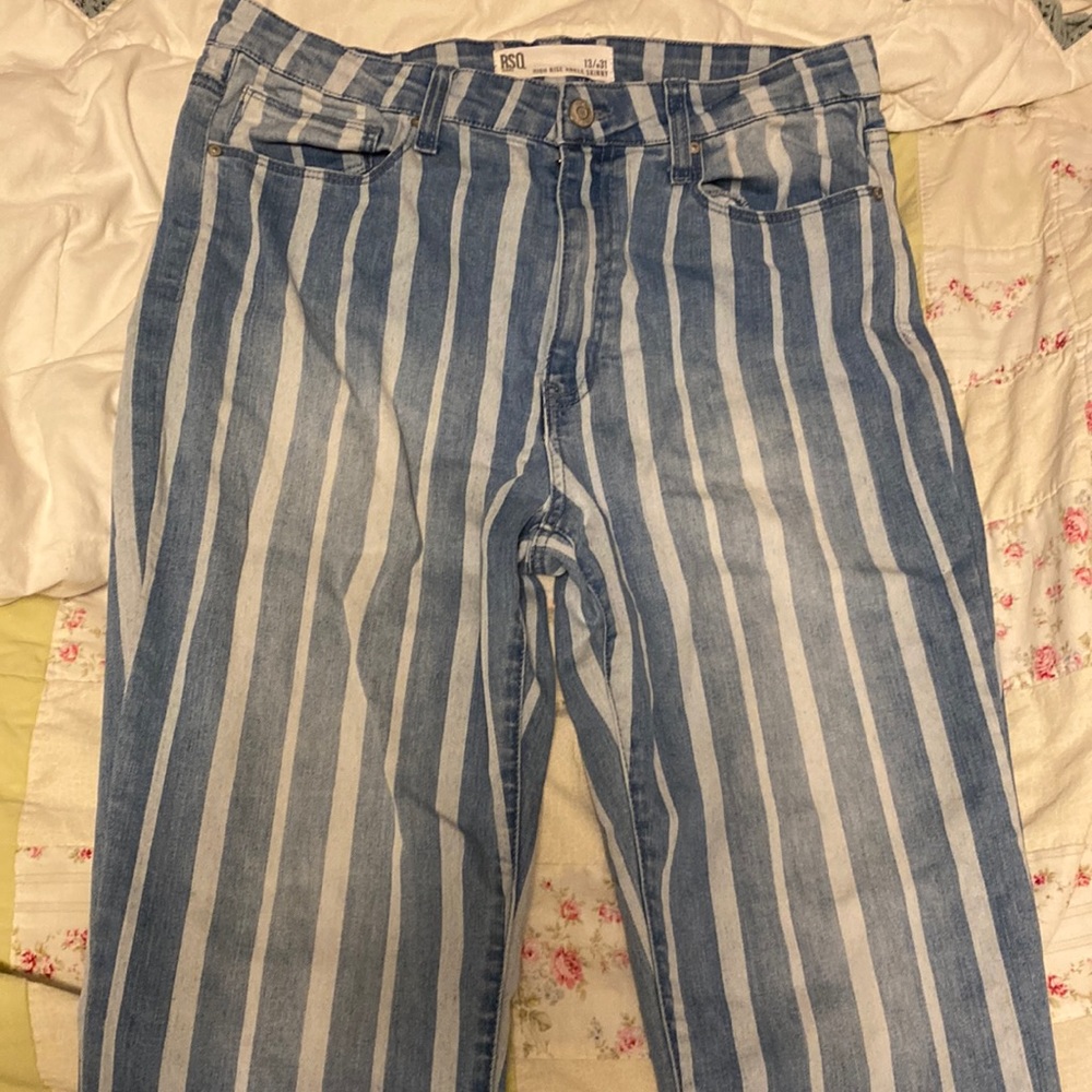 RSQ striped jeans